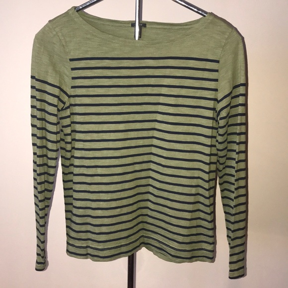 J. Crew Tops - J. Crew Green Black Blouse XS